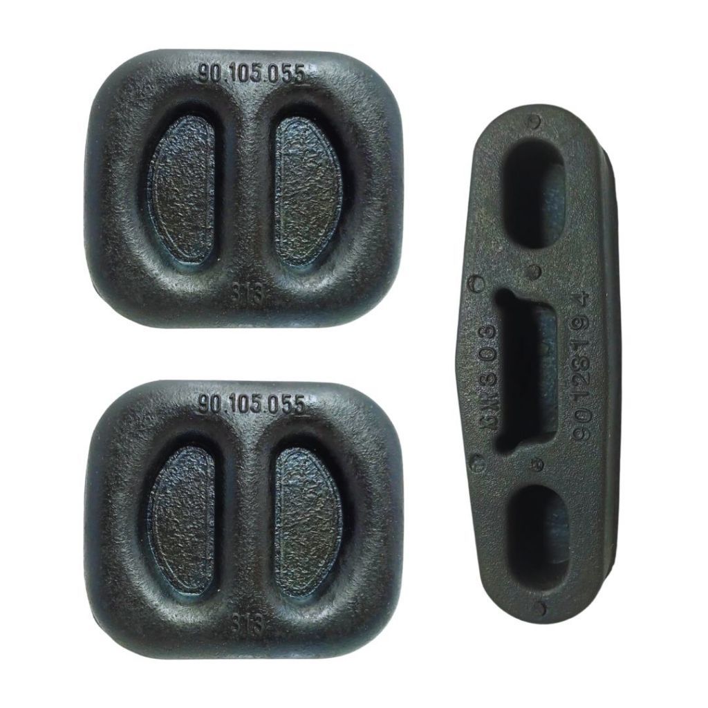Kit Borracha / Coxim Escapamento Ipanema Kadett Kit 3 Peças