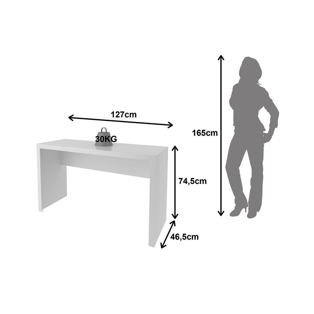 Detalhes do Mesa de Computador ME4135 Amêndoa - Tecno Mobili