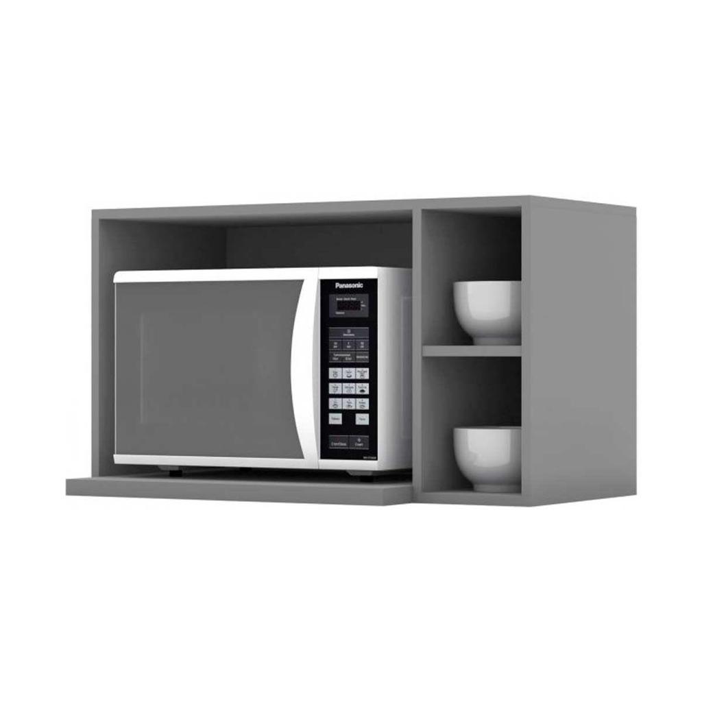 Nicho para Cozinha Suporte p/Microondas Americana 80x44cm Cinza - Henn em Oferta na Shopee