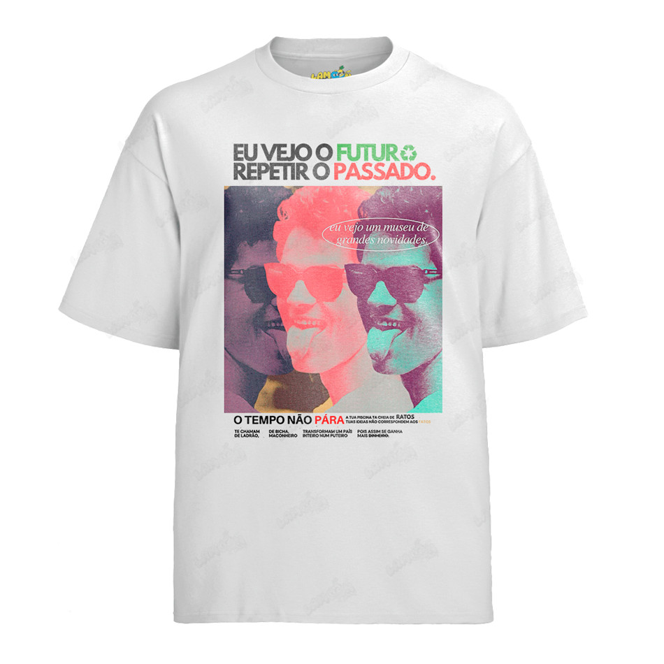 Camiseta Algodão Barão Vermelho Cazuza O Tempo Não Para — imagem 2 de 2