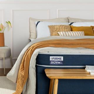 Colchão Solteiro Guldi Duplo Plus D28 (16x88x188) Branco e Azul em Oferta na Shopee