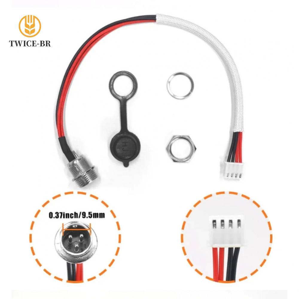 Conector De Porta De Carregamento De Scooter Elétrico 4 Fios Peça Estilo Aviação De 3 Pinos — imagem 2 de 2