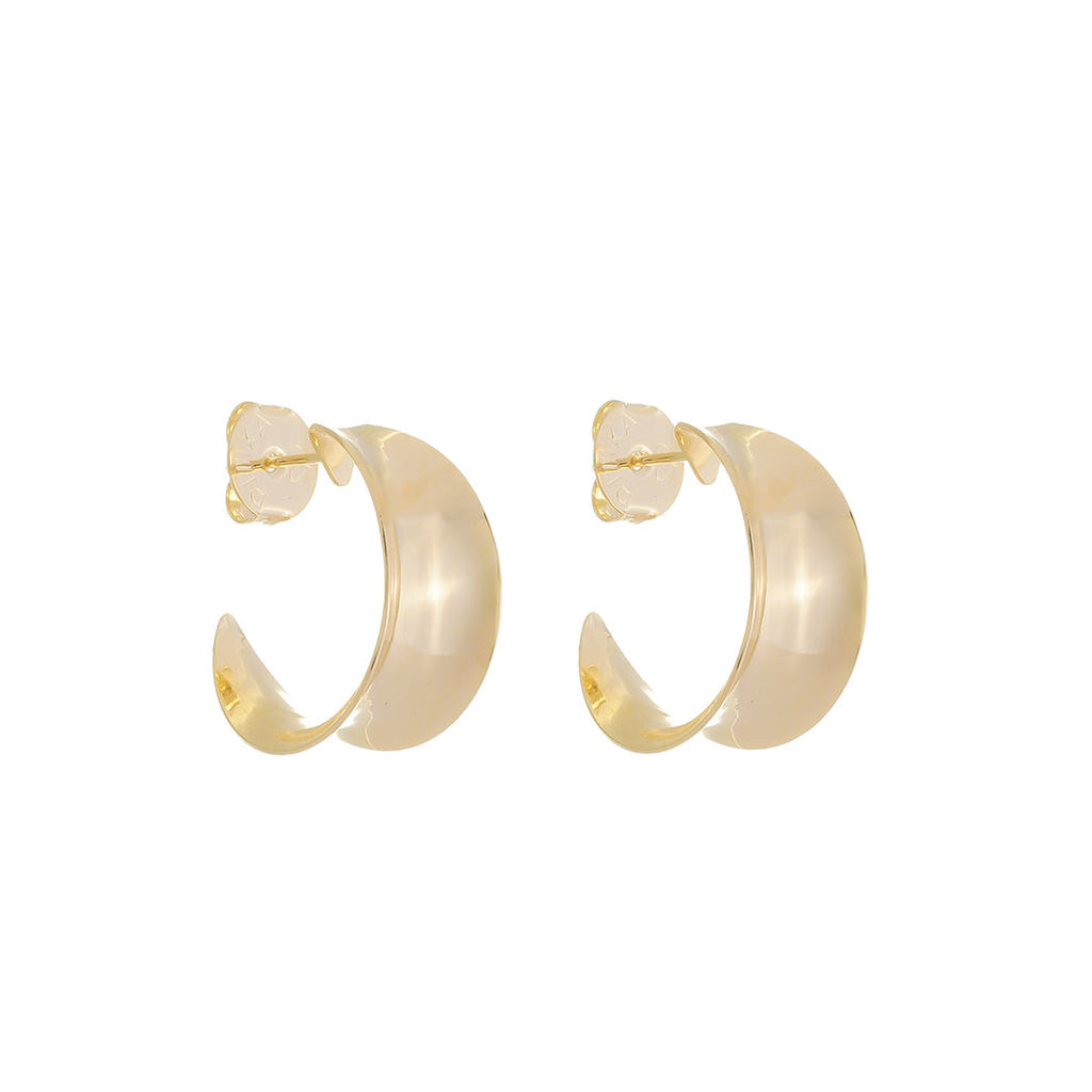 BRINCO ARGOLA VINTAGE G HELLEN FOLHEADA A OURO 18K em Oferta na Shopee