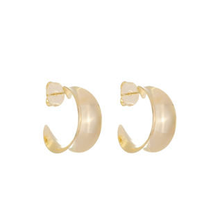 BRINCO ARGOLA VINTAGE G HELLEN FOLHEADA A OURO 18K em Oferta na Shopee