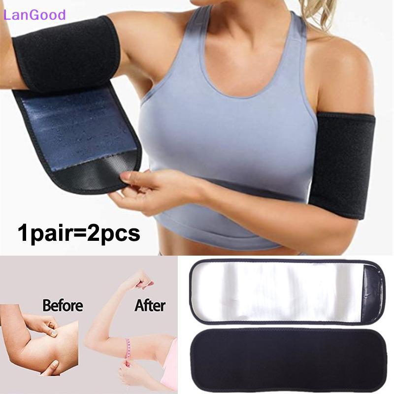 LanGood 1 Par De Neoprene Feminino Ajustável Sauna Braço Trimmer Com Mangas De Compressão Emagrecimento Queimador De Gor em Oferta na Shopee