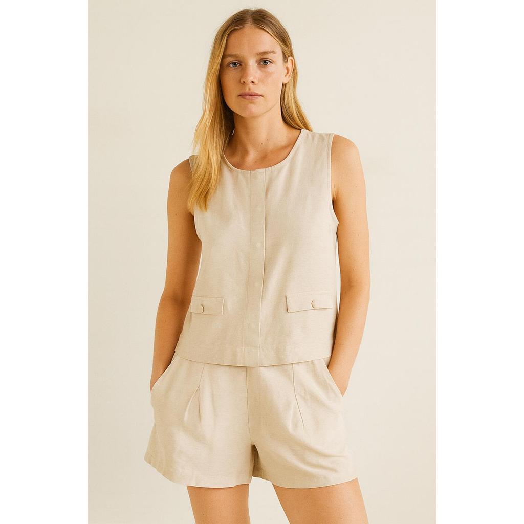 Conjunto Feminino Alfaiataria Luxo - Colete e Short Elegante Premium