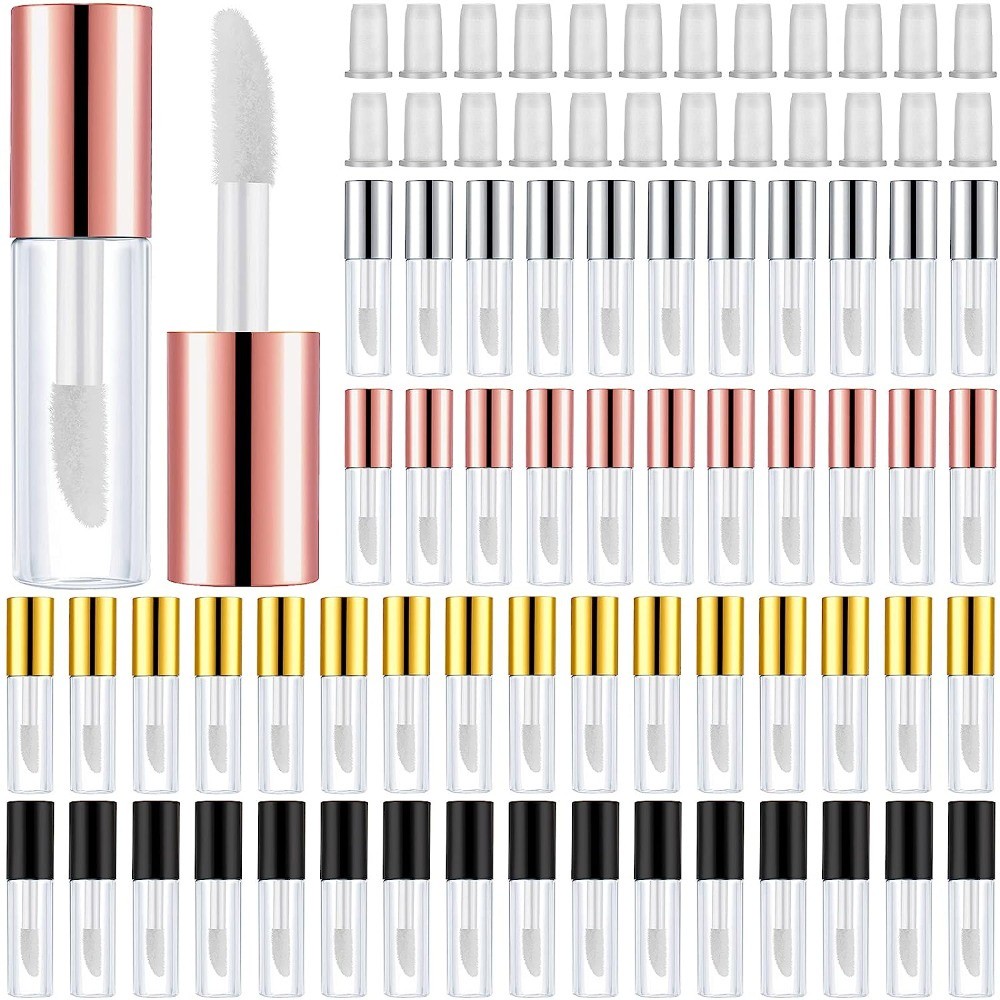 30/50/100/Pcs 1.2ml Mini Tubos De Brilho Labial Com Varinha Vazia Garrafa Recarregável De Viagem em Oferta na Shopee