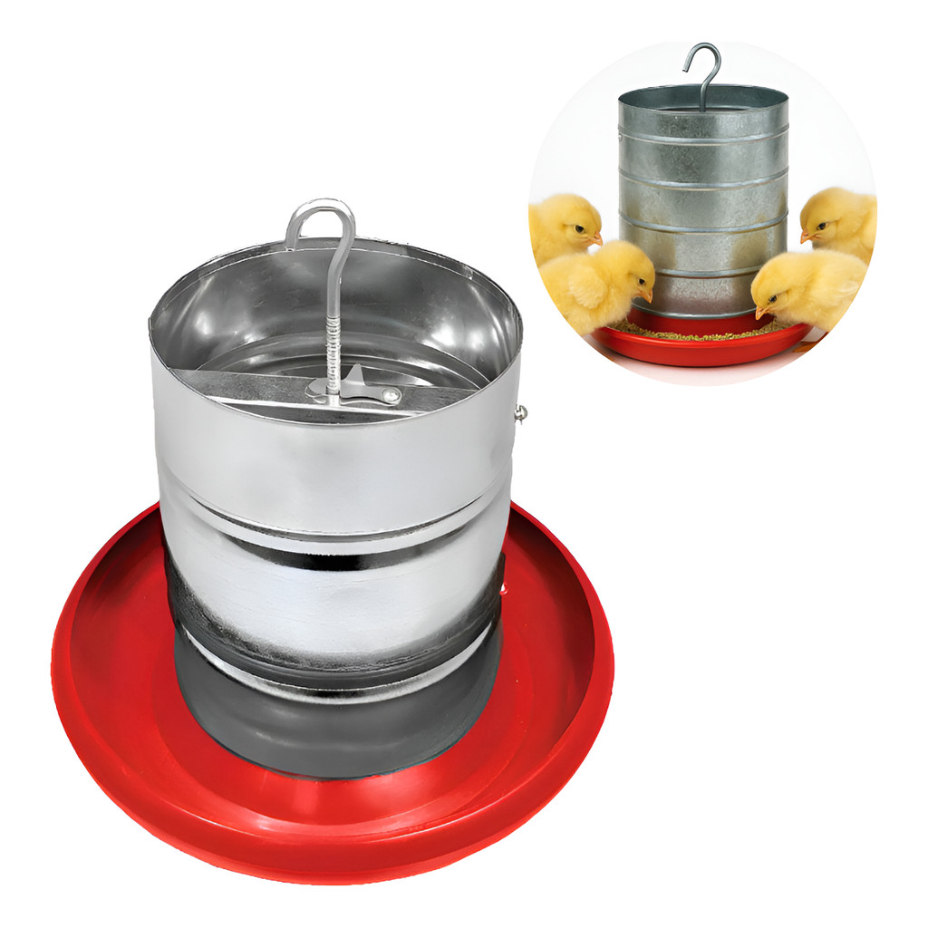 Comedouro Frango Tubular Galinha Aves Pintinho Granja 5kg