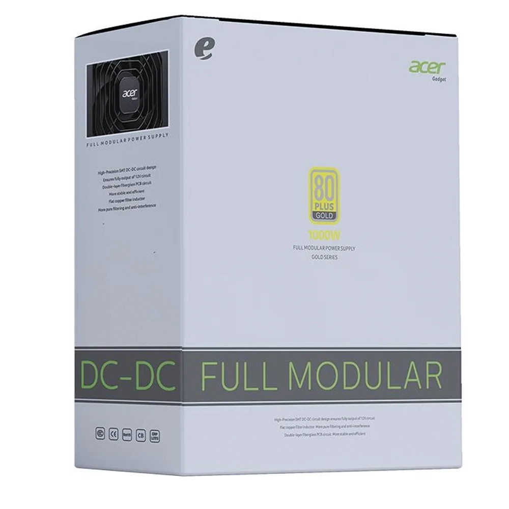 Fonte Alimentação Acer ATX 1000W AC1000 Preto 80 PLUS GOLD