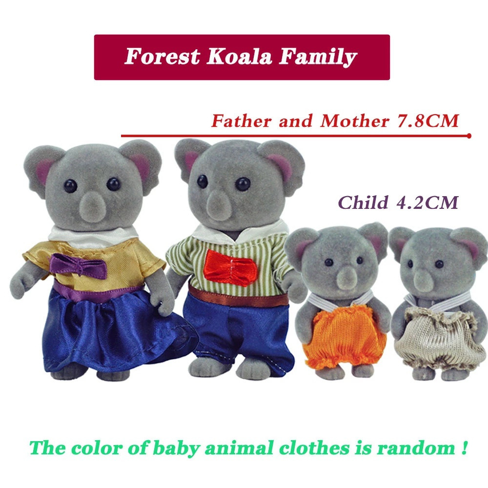 Floresta Simulação Boneca Coelho Família Casa De Bonecas Figuras Móveis DIY Playset Quarto Da Menina Brinquedos Acessóri — imagem 2 de 2