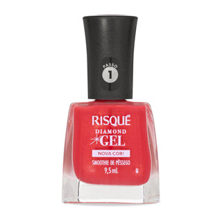 Esmalte Coral Risqué Diamond Gel Smoothie de Pêssego Cremoso 9,5 ml em Oferta na Shopee