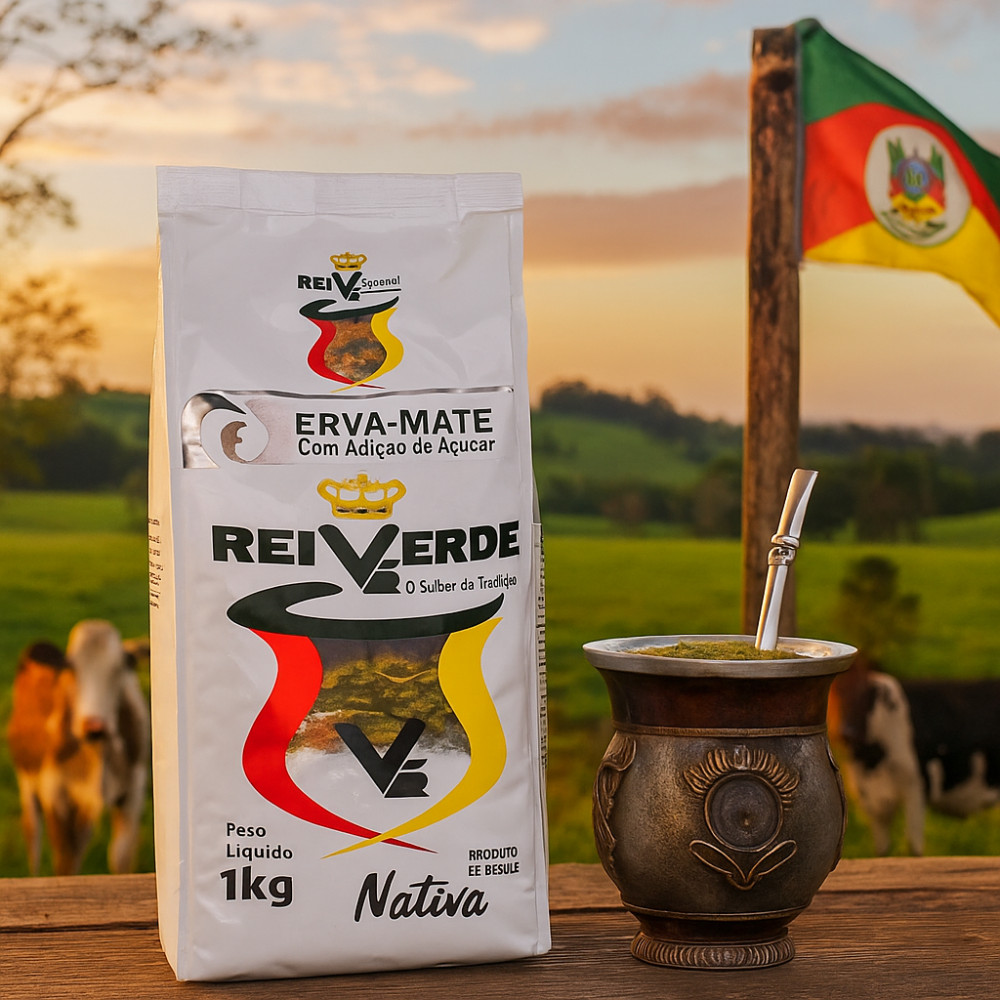 Erva Mate Nativa Suave com Açúcar Rei Verde 1kg