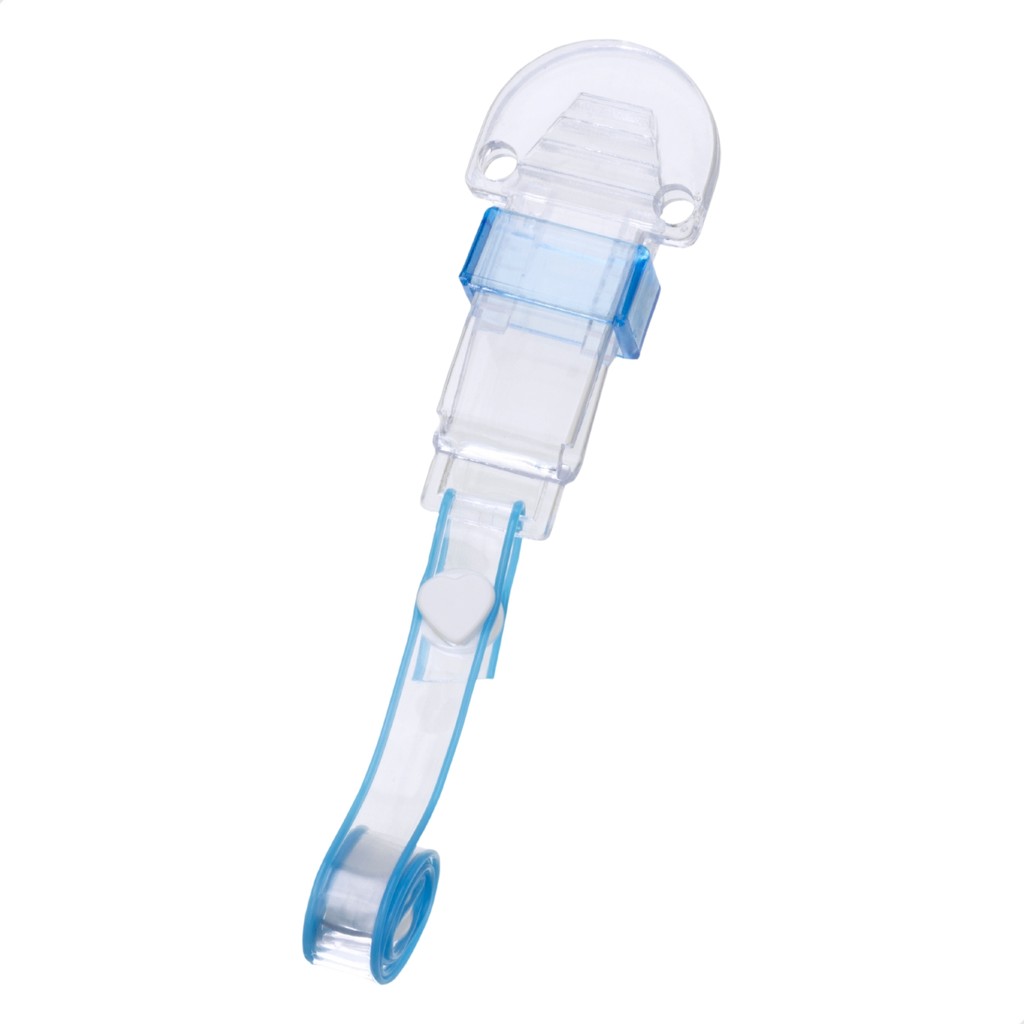 Prendedor de Chupeta Clip com Fita de Silicone Azul Livre de BPA - Ninet
