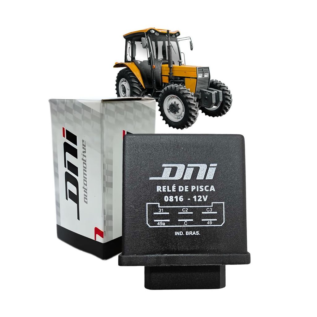 Relé Comando de Pisca 12v 6 Terminais Para Trator Valtra Valmet DNI 0816