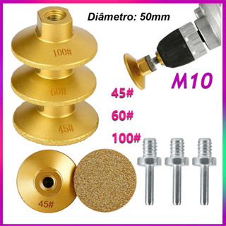 Rebolo Roscado M10 de 50mm de Cerâmica Diamantada para Polimento de Várias Ladrilhos de Pedra 45# 60# 100# em Oferta na Shopee