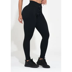 LEGGING FITNESS FEMININA CANELADA COM CADARÇO ACTION DLK