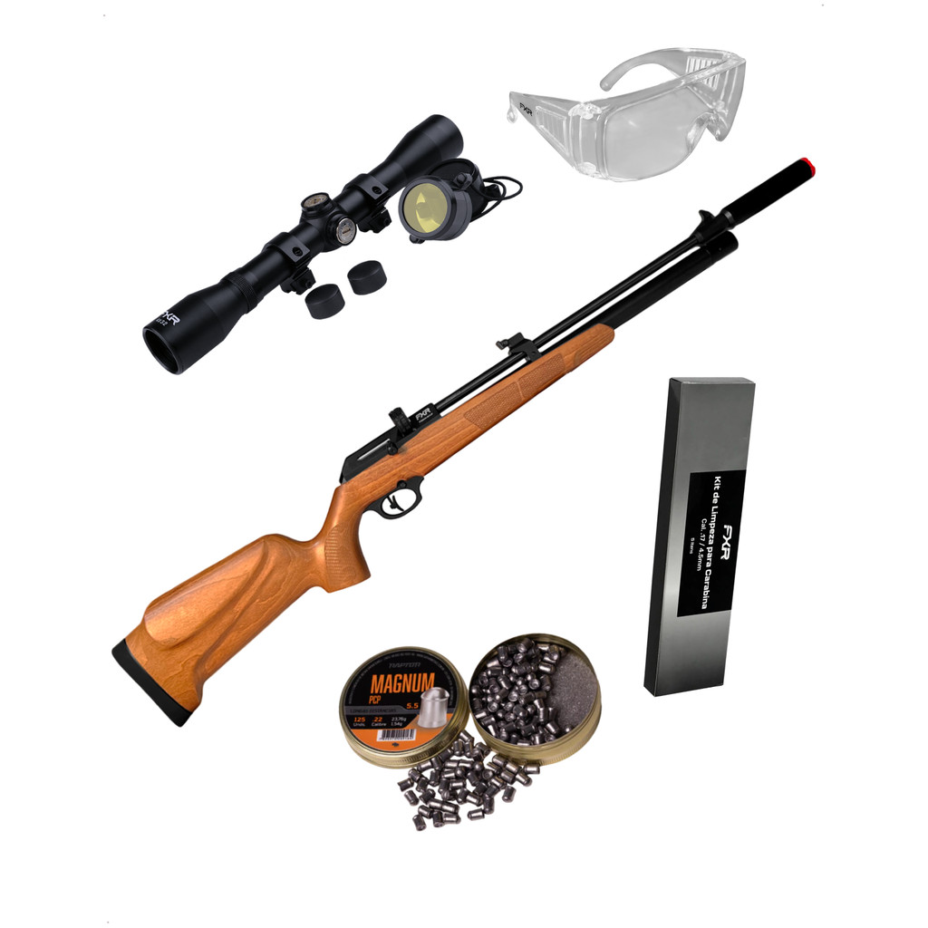 Carabina Pressão Pcp Artemis G3 Pr900W Madeira5.5+Luneta+Kit