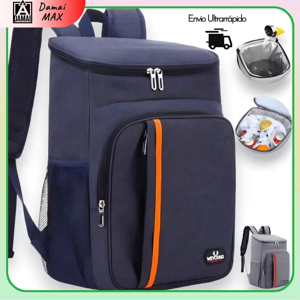 Mochila Térmica Impermeável Grande Capacidade Cooler Portátil Piquenique Quente Frio