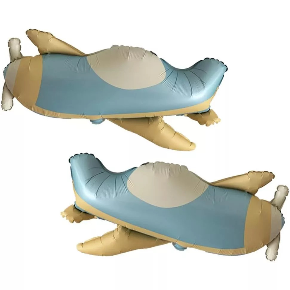 Balão Avião Baby 4un~16un Balões Metalizados Urso Aviador Azul Pastel 75cm Menino Chá Bebe Aniversário Revelação em Oferta na Shopee