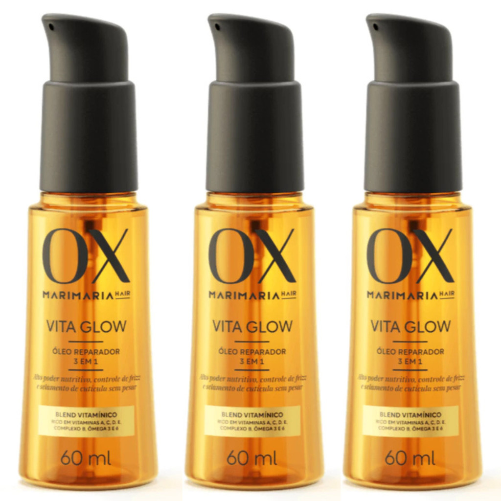 Kit C/3 Óleos Reparador Mari Maria Ox Vita Glow