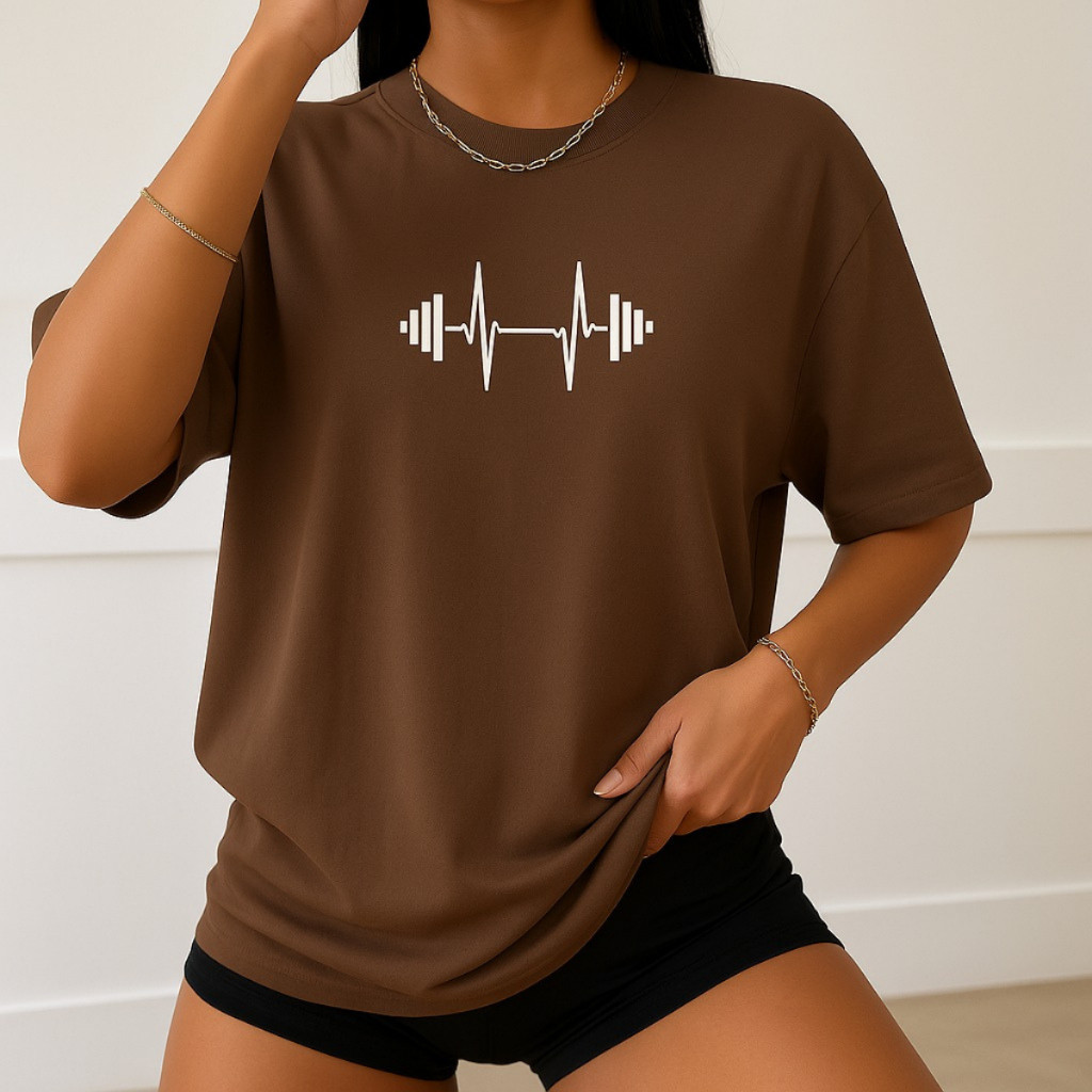 Camiseta Oversized Streetwear Algodão Feminina Treino Academia Estilo Casual Fashion