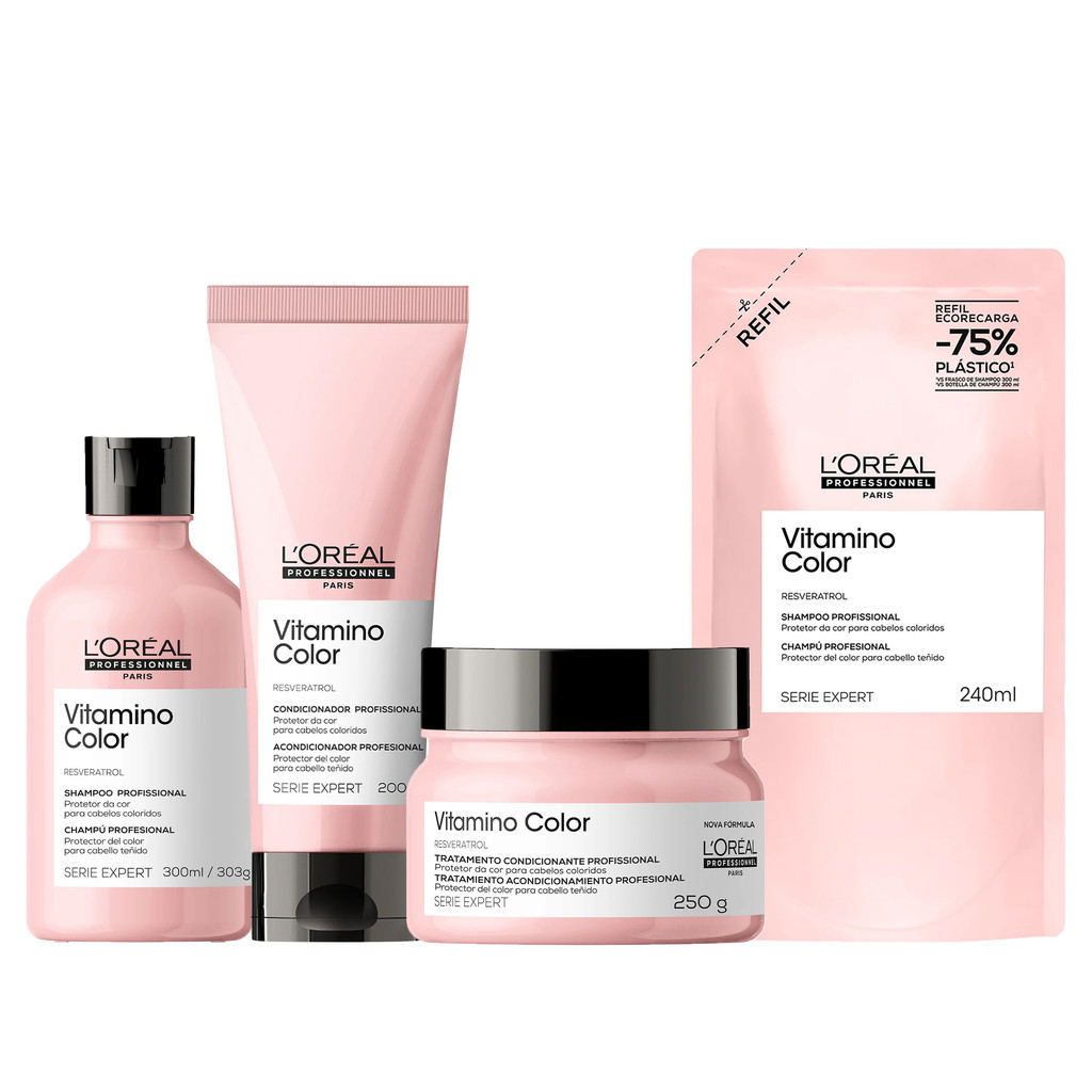 KIT 4 ITENS VITAMINO COLOR LORÉAL PROFESSIONNEL SERIE EXPERT em Oferta na Shopee