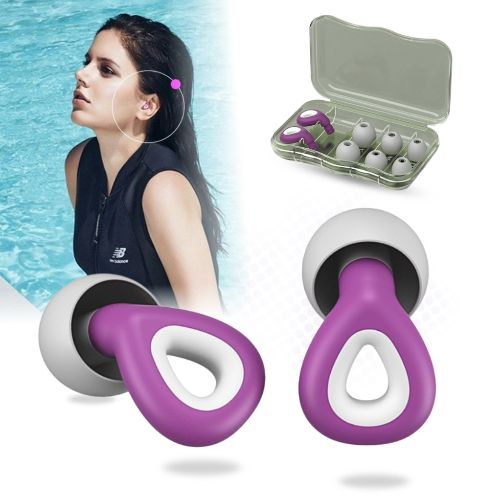 Abafador De Som Silicone Profissional Tampão De Ouvido 3 em 1