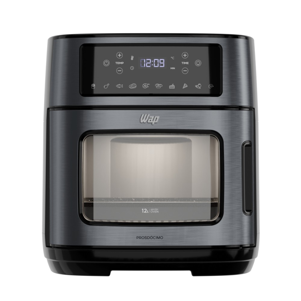 Fritadeira Sem Óleo WAP AirFry Oven Digital Black 12L 1800W Com Luz interna e 10 funções - 127V em Oferta na Shopee