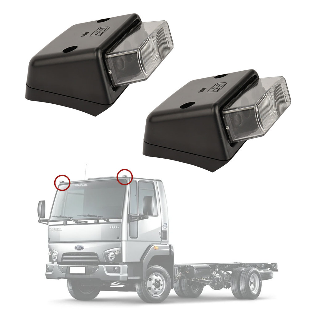 Par Lanterna Vigia Teto Com Sem Led Sol Caminhão Vw Compatível Teto Alto Ford Cargo em Oferta na Shopee