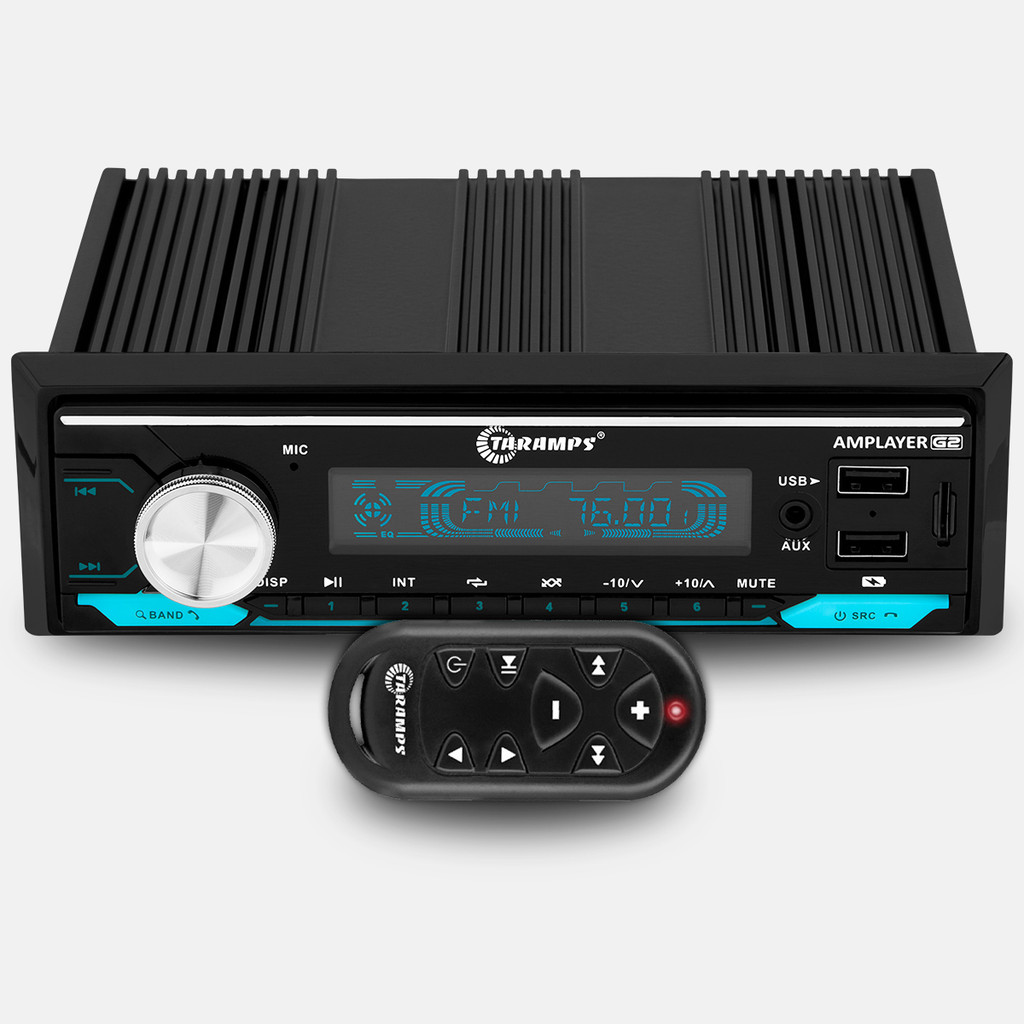 Som Taramps Amplayer G2 Rádio Bluetooth SD USB FM RGB 400W RMS 4 Canais Compacto 1 DIN em Oferta na Shopee