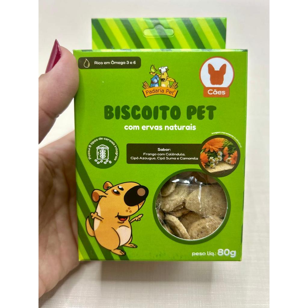 Biscoito Para Cachorro Ervas Naturais 80g padaria Pet