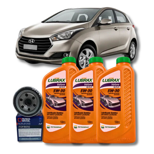 Kit Troca Hb20 1.0 3 Cilindro 5w30 Sn Lubrax 2011 /