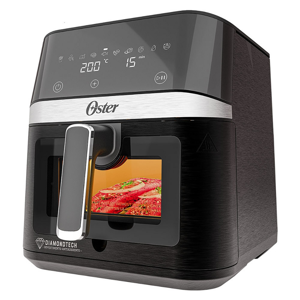 Fritadeira Digital Air Fryer Oster 6L com Visor Transparente DiamondTech em Oferta na Shopee