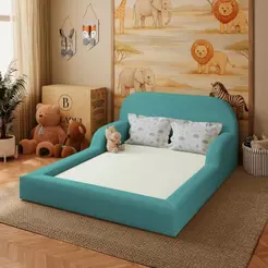 Cama Colchão Casal Montessoriana Infantil Proteção Lateral