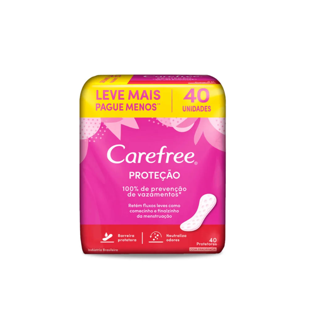Protetor Diário Carefree Proteção Com Perfume 40 unidades em Oferta na Shopee