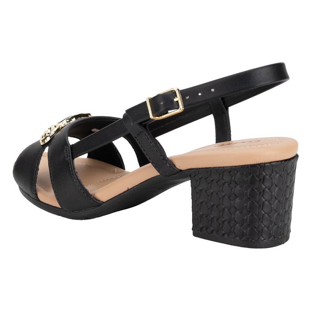 Sandália Feminina Salto Grosso Comfortflex 2557408 · foto 2