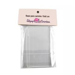 Base para Carimbo - Cristal - 10x6cm - 1 unidade - Rizzo