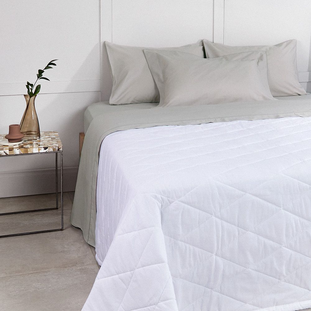 Detalhes do Jogo de Cama King Percal 180 Fios Buddemeyer Basic Percalle 100% Algodão Penteado 4 peças