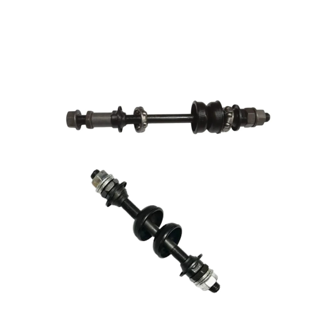 Eixo Traseiro Bike Marcha Completo 175mm + Eixo Dianteiro  140mm