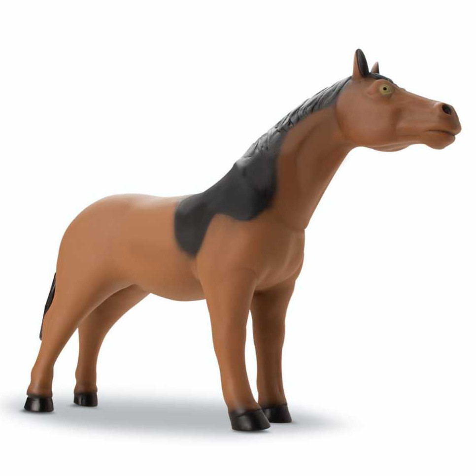 Cavalo Marrom Brinquedo Animais Da Fazenda Grande 34cm Em Vinil Macio Borracha Fazendinha - Bee Toys em Oferta na Shopee