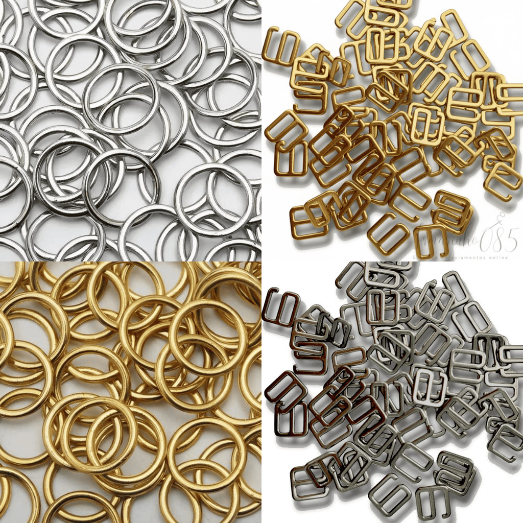 Argola / Regulador / Gancho Metal 10mm C/500 unidades - Escolha a cor