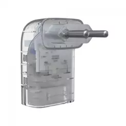 Protetor CLAMPER Pocket Fit LCF, 2 Pinos, 10 Amperes, Bivolt, Formato Fit 90º, Transparente