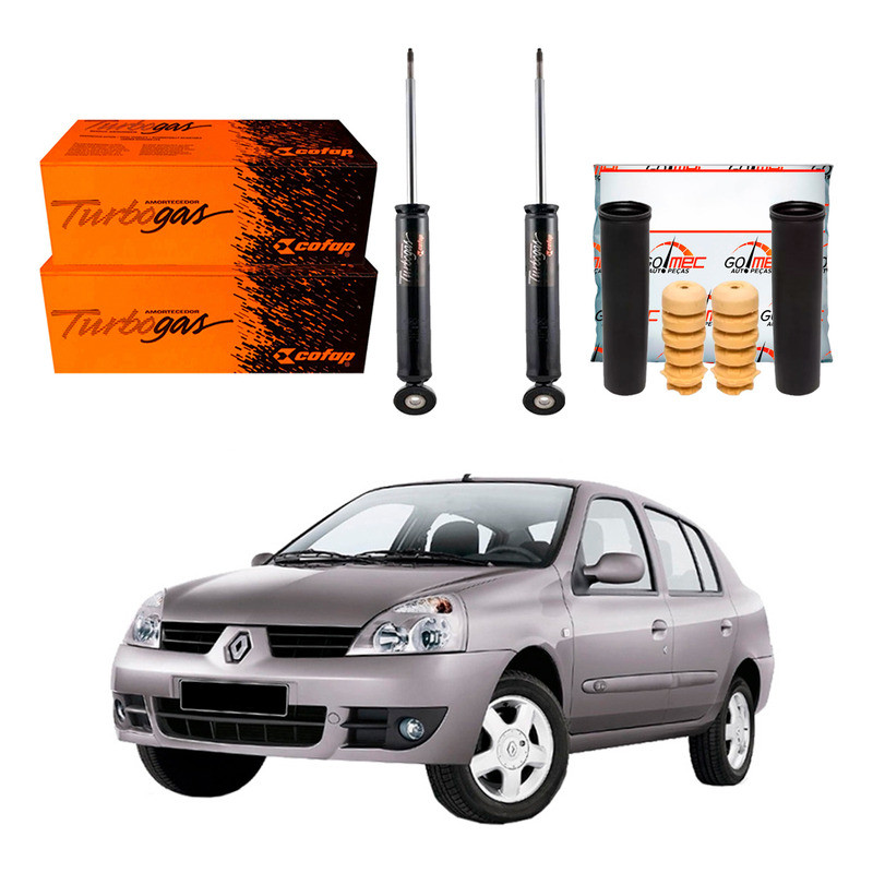 Kit Amortecedor Traseiro, Clio Sedan 1.0 1.6 2003 A 2007