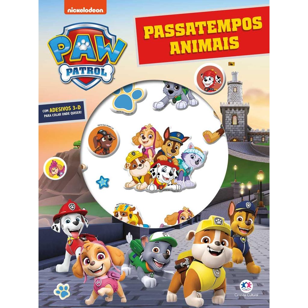 Patrulha Canina | Passatempos Animais com Adesivos