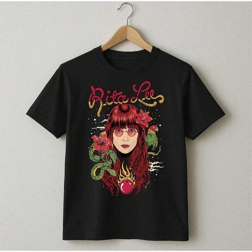 Camiseta RitaLee Cantora Musica Nacional Mpb Unissex Masculino Feminino 100% Algodão Top Premium Streetwear Lançamento