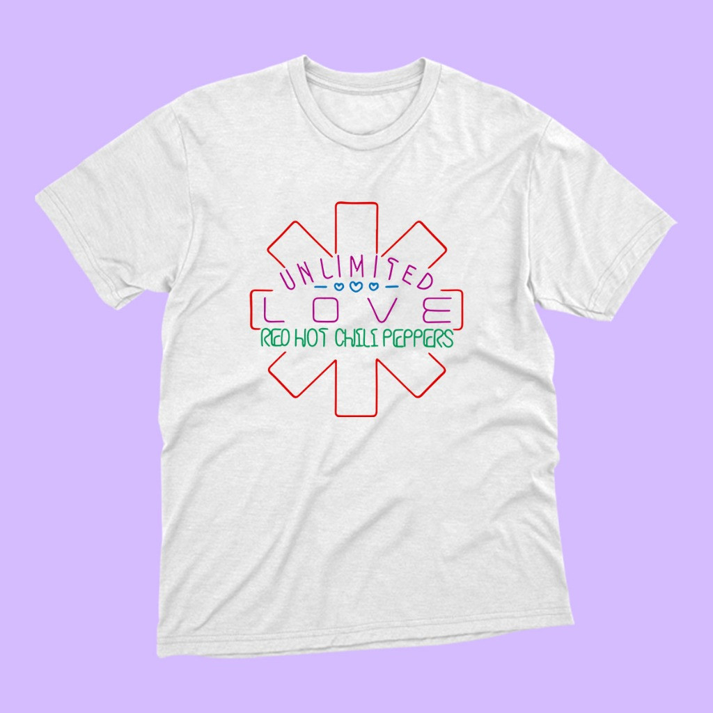 [Camiseta Premium em Algodão Puro]GXG Camiseta Banda Red Hot Chili Peppers Unissex Algodão