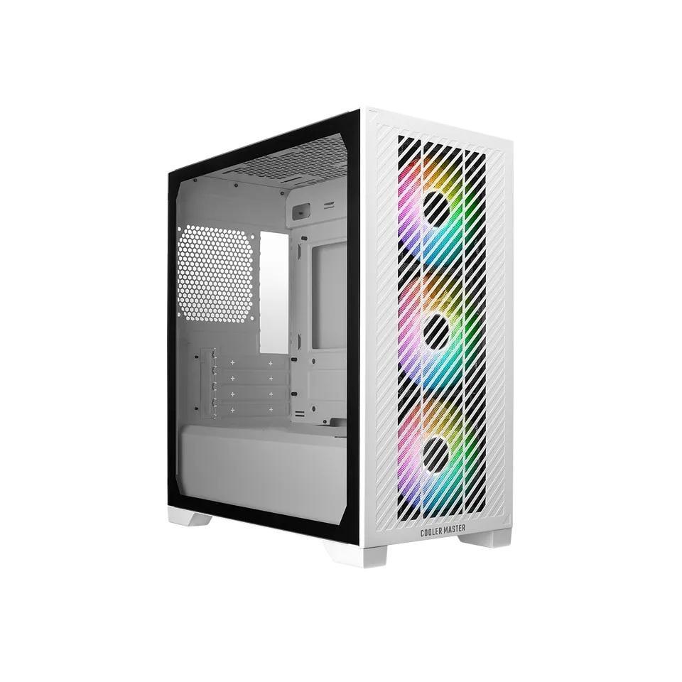 Gabinete Gamer Branco Mid Tower Lateral de Vidro Cooler Master Elite 301 White - E301-Wgnn-S00