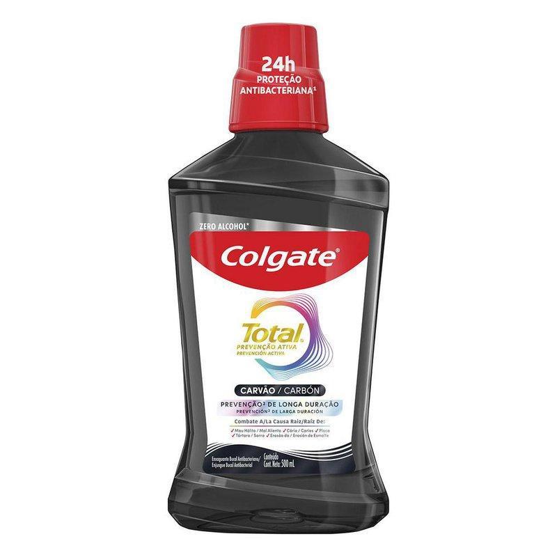 Enxaguante Bucal Colgate Total Multibenefício Carvão Ativado 500ml em Oferta na Shopee