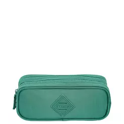 Estojo 2 Compartimentos Crinkle Verde - Jade
