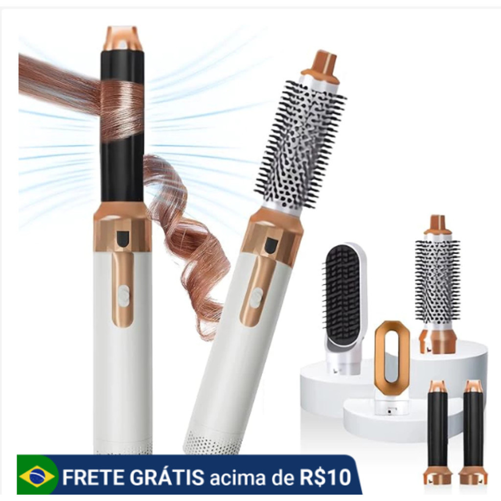 Airwrap Styler 5 em 1 secador de cabelo escova de ar quente modelador de cabelo 110v